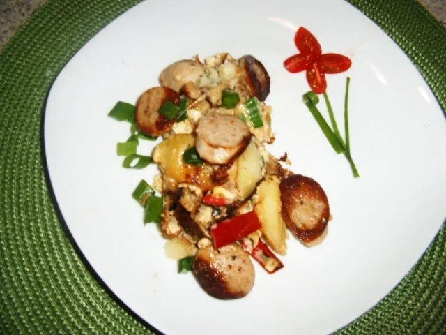 Rezept: Bratwurst-Kartoffelpfanne Bratwurst-Kartoffelpfanne - Rezept