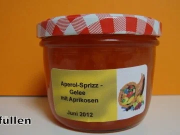 Rezept: Aperol-Sprizz Gelee mit Aprikosen Bild Nr. 7 Aperol-Sprizz Gelee mit Aprikosen - Rezept - Bild Nr. 7