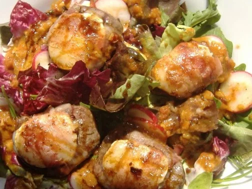 Salat mit Rinderfilet,Ziegenkäse,Bacon und Tomatenvinaigrette - Rezept - Bild Nr. 2