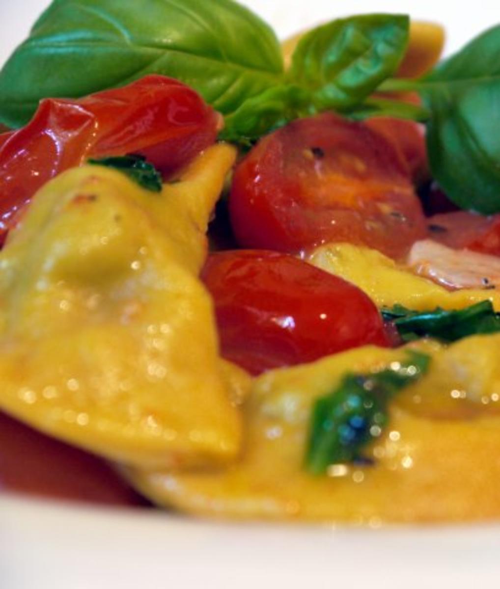 Bilder für Merguez-Ravioli mit warmen Tomaten - Rezept