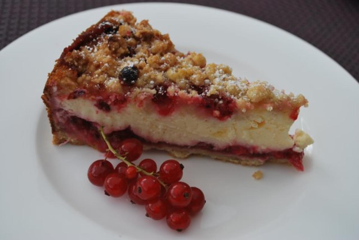 Bilder für Käse-Streusel-Kuchen mit Johannisbeeren - Rezept