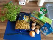Spinatnudeln mit Rührei - Rezept