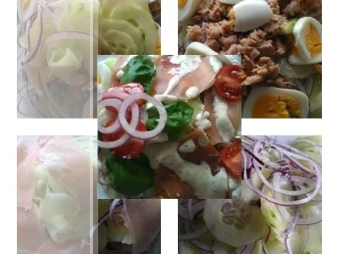 Rezept: Tellersalat mit Thunfisch u. Serranoschinken Bild Nr. 5275 Tellersalat mit Thunfisch u. Serranoschinken - Rezept - Bild Nr. 5275