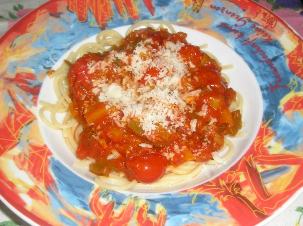 Spaghetti und eine Soße - Rezept