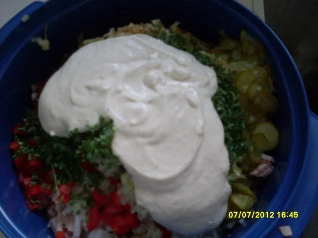 Fleischsalat pikant mit Meerrettich-Dressing - Rezept - Bild Nr. 7