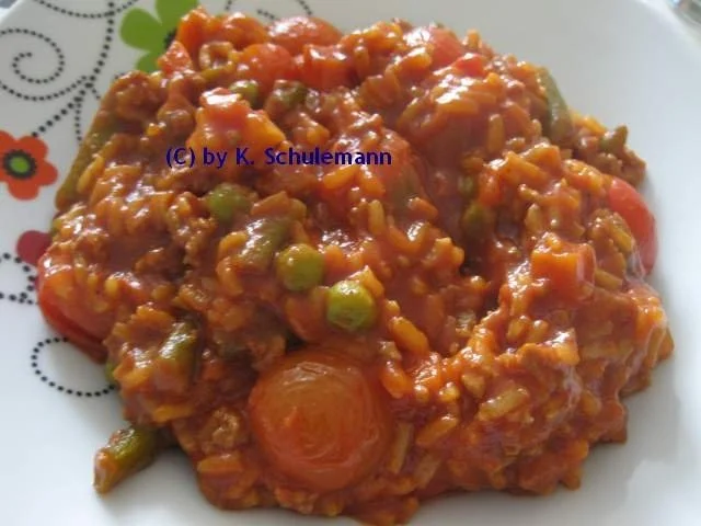 Gemüsereispfanne - Rezept