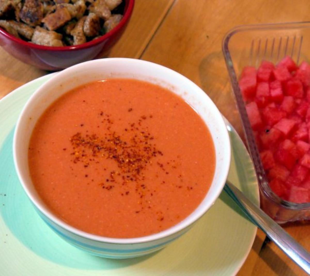 Kalte Melonen-Tomaten-Suppe - Rezept - Bild Nr. 2