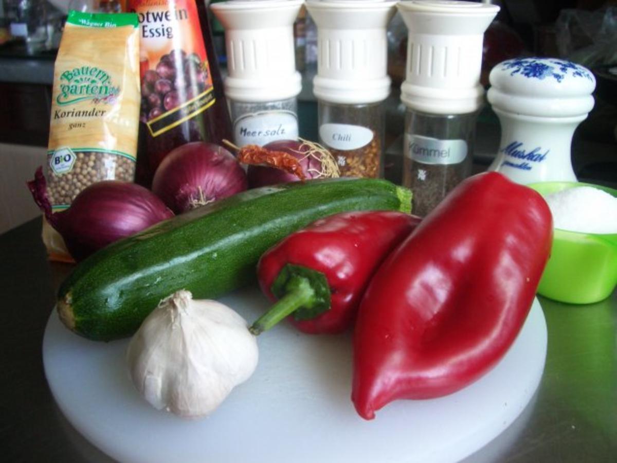 Paprika-Zucchini - Relish - Rezept