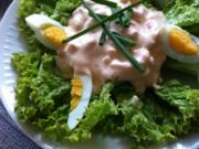 Salat mit Krabben-Dressing.. - Rezept