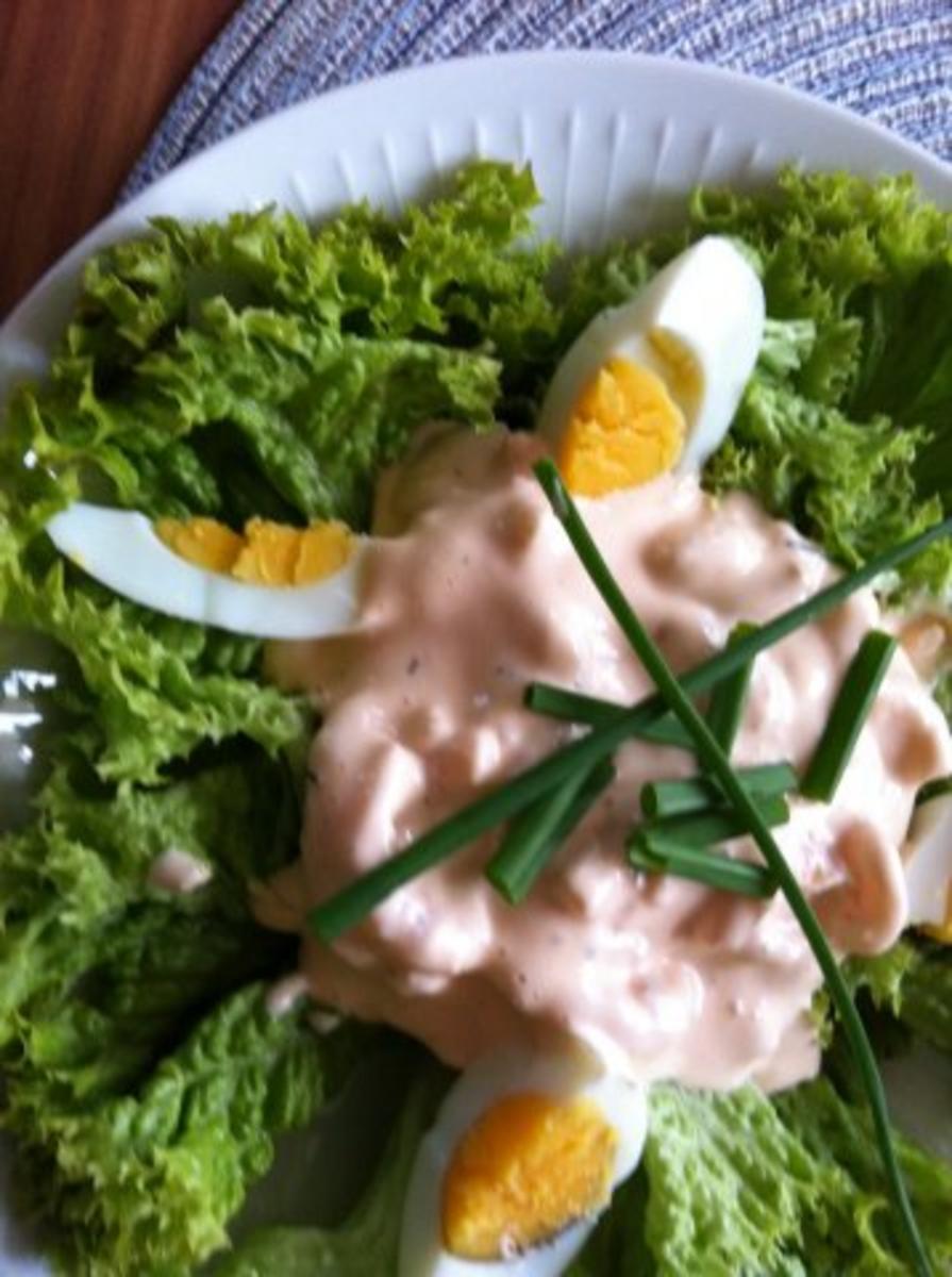 Salat mit Krabben-Dressing.. - Rezept mit Bild - kochbar.de