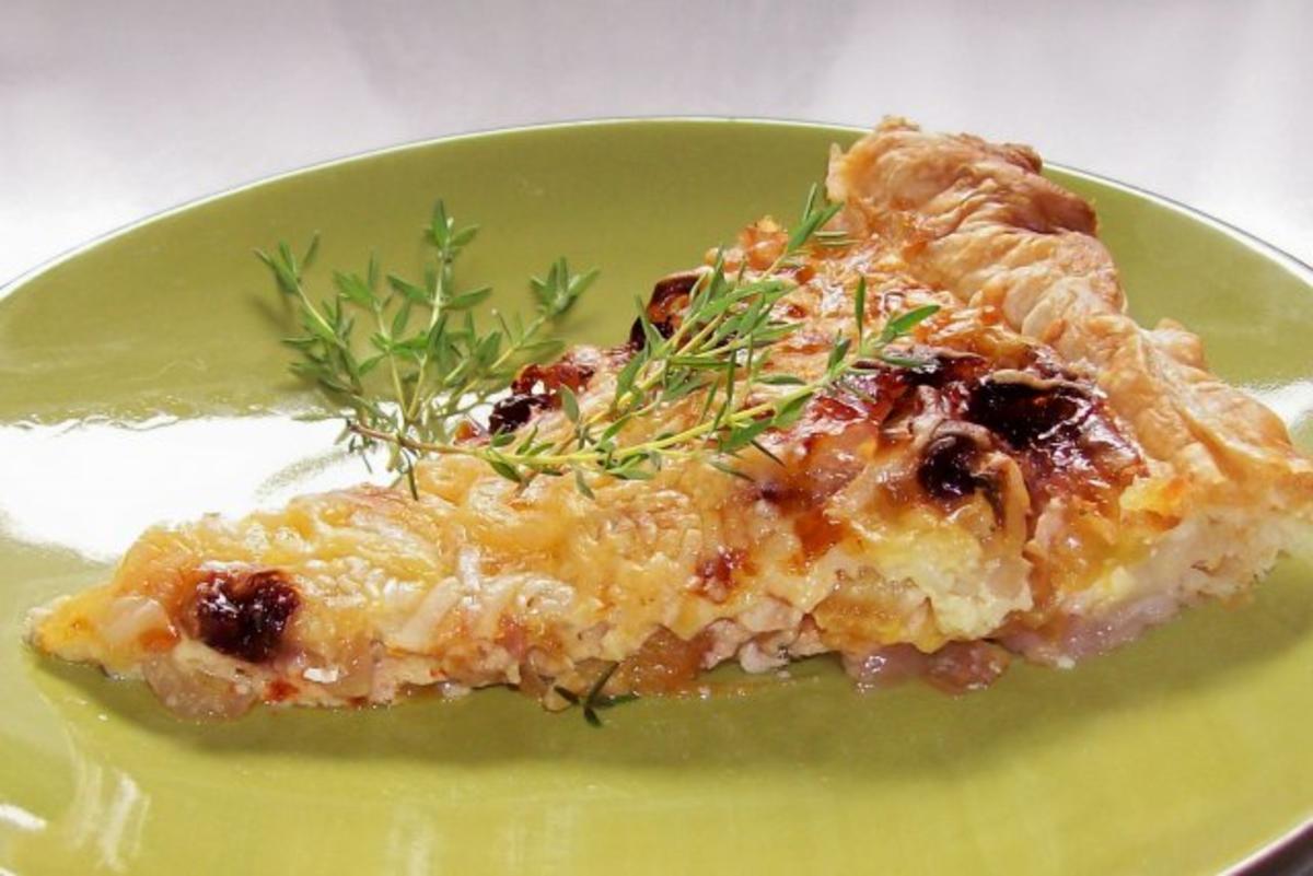 Bilder für Blätterteigtarte mit Nektarinen und Ziegenkäse - Rezept