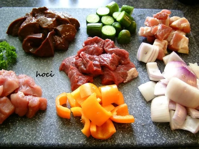 Rezept: Schaschlikspiess mit Petersilienreis und Hollandaise " Diabolo " Bild Nr. 4 Schaschlikspiess mit Petersilienreis und Hollandaise " Diabolo " - Rezept - Bild Nr. 4