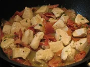 Hähnchenpfanne mit Serrano-Schinken - Rezept