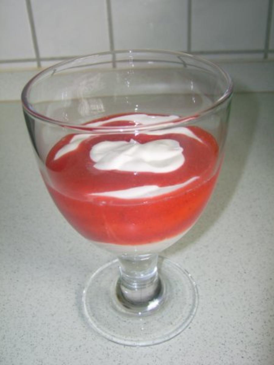 Honigquark mit Erdbeersoße - Rezept