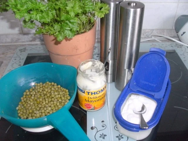 Lollo Rosso-Salat und Erbsensalat - Rezept - Bild Nr. 7