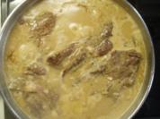 Rindschnitzl mit Zwiebel - Senf - Soß - Rezept