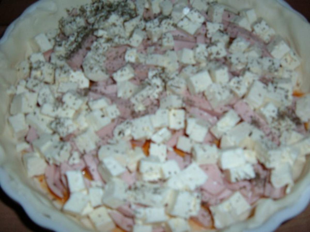 Blätterteig : Tarte mit Fleischwurst,Hirtenkäse - Rezept - Bild Nr. 5