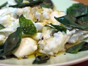 Büffelmozzarella mit Zitrone und gebratenem Basilikum - Rezept