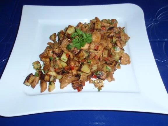 Rezept: Bratkartoffel-Pilz-Pfanne Bratkartoffel-Pilz-Pfanne - Rezept