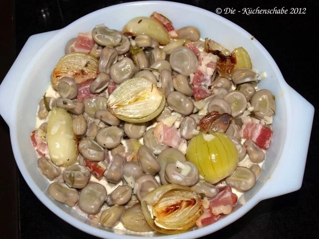 Dicke Bohnenauflauf mit Speck aus dem Rheinland       (Decke Bunneauflauf met Speck) - Rezept - Bild Nr. 2
