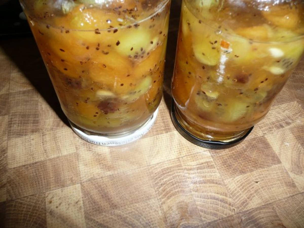 Melonen-Kiwi-Marmelade gibt 2 Gläser - Rezept - Bild Nr. 3