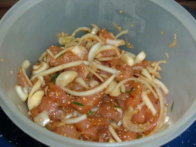 Rezept: Geflügel : Geschnetzeltes mit Zwiebeln und Reis Bild Nr. 2 Geflügel : Geschnetzeltes mit Zwiebeln und Reis - Rezept - Bild Nr. 2