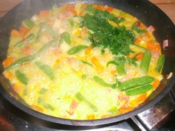 Rezept: Frisches Gartengemüse in Schmelzkäsesosse Bild Nr. 12 Frisches Gartengemüse in Schmelzkäsesosse - Rezept - Bild Nr. 12