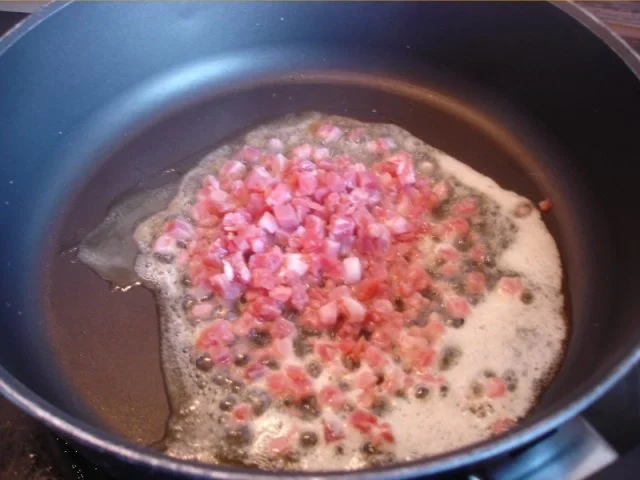 Spaghettini Carbonara mit Friseesalat - Rezept - Bild Nr. 7