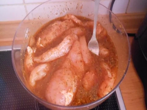 Rezept: Hähnchenbrust auf Gemüsebett mit Kartoffelecken Bild Nr. 3 Hähnchenbrust auf Gemüsebett mit Kartoffelecken - Rezept - Bild Nr. 3