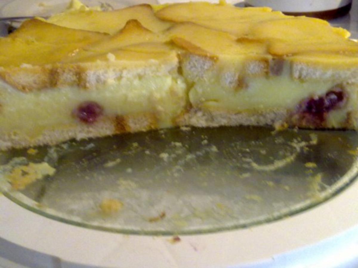 Zwiebackkuchen mit Vanillepuddingpulver und Milch - Rezept mit Bild ...