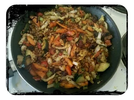 Gemüse: Pikante Grünkern-Gemüsepfanne - Rezept - Bild Nr. 8