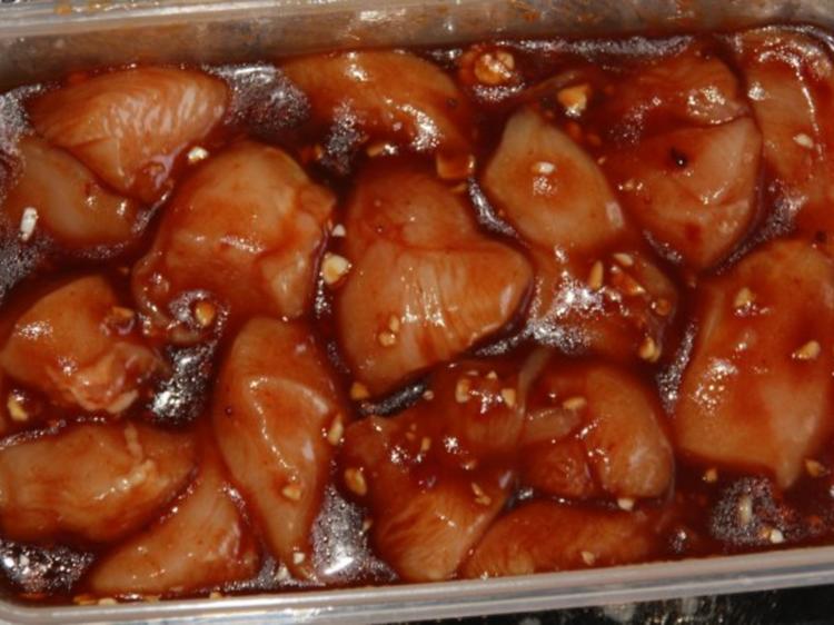 Hähnchen Spieße mit Honig Knoblauch Marinade - einfach - von Molochai