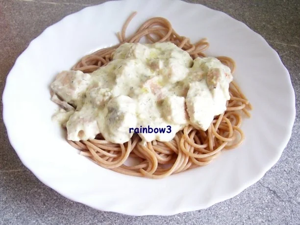 Kochen: Lachs in Käsesauce zu Spaghetti - Rezept - Bild Nr. 5