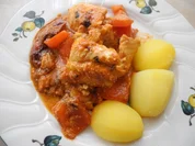 Rotbarschragout mit Gurke - Rezept