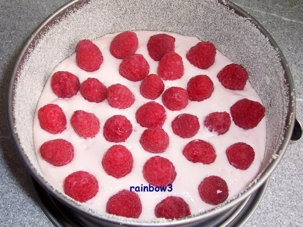 Backen: Mini-Himbeer-Quark-Torte (ohne Boden) - Rezept - Bild Nr. 3