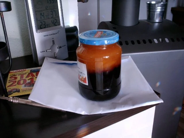 Einmachen Reste Schicht Marmelade" Heidelbeere und Aprikosen Marmelade" - Rezept