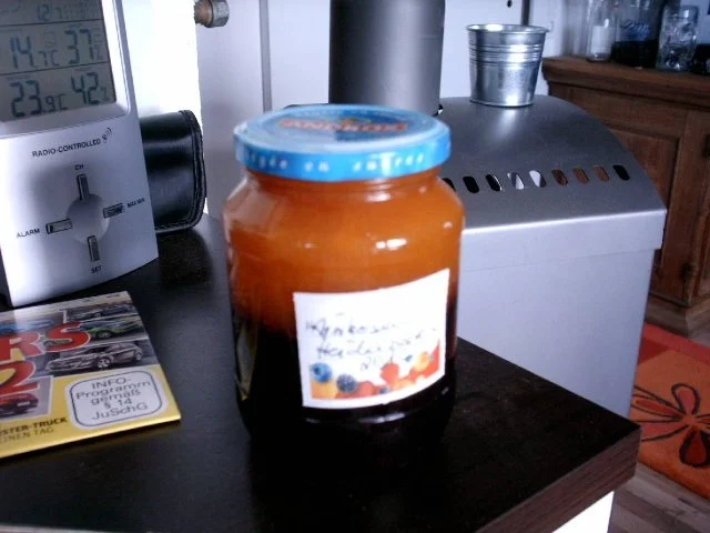 Einmachen Reste Schicht Marmelade" Heidelbeere und Aprikosen Marmelade" - Rezept - Bild Nr. 2