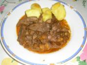 Putenleberragout mit Kartoffeln - Rezept