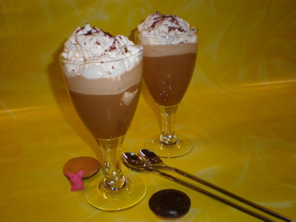 Schoko-Eiskaffee mit Sahnehaube - Rezept