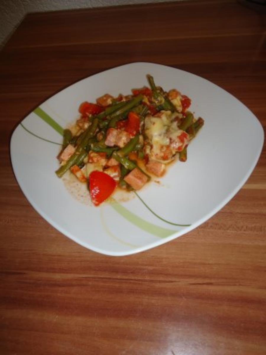 Kassler-Auflauf mit Buschbohnen und Tomaten - Rezept - kochbar.de