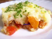 Rezept: Auflauf: Gemรผse + Hack unter einer Kartoffelpรผree-Decke Auflauf: Gemรผse + Hack unter einer Kartoffelpรผree-Decke - Rezept