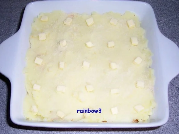 Auflauf: Gemüse + Hack unter einer Kartoffelpüree-Decke - Rezept - Bild Nr. 3