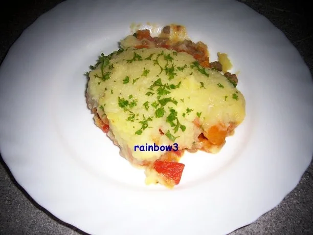 Auflauf: Gemüse + Hack unter einer Kartoffelpüree-Decke - Rezept - Bild Nr. 5