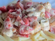 Riesengarnelen an Frischkäse-Kräuter-Sauce - Rezept