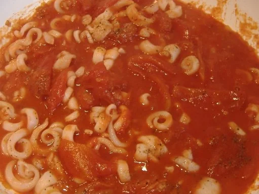 Rezept: Spaghetti mit Kalmar und Erbsen Bild Nr. 3 Spaghetti mit Kalmar und Erbsen - Rezept - Bild Nr. 3