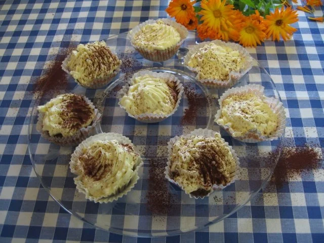 Schokotörtchen mit Frischkäsehaube - Rezept