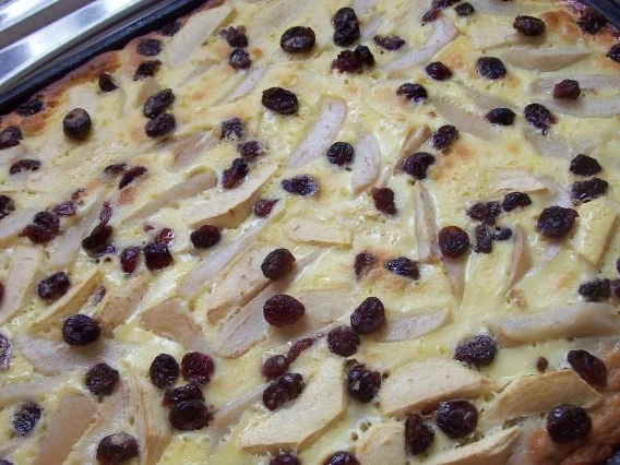 Blechkuchen: Apfel-Birne-Cranberry mit Schmandguss - Rezept - Bild Nr. 8