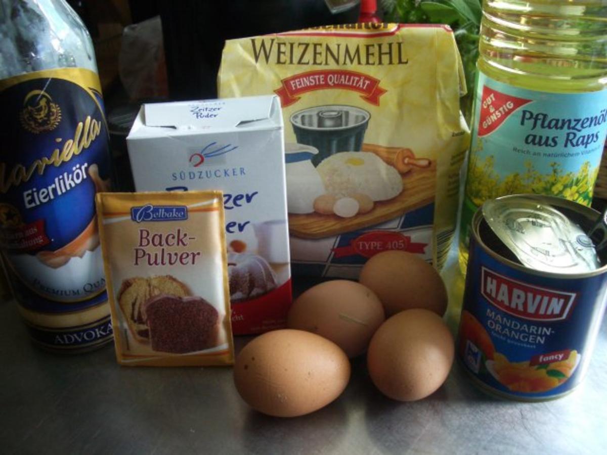 Rührkuchen mit Eierlikör und Mandarinen - Rezept - Bild Nr. 2