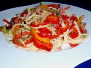 Scharfe Schinkennudeln - Rezept