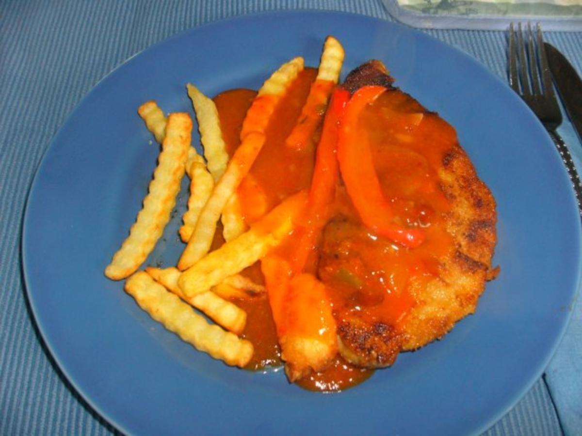 Bilder für Zigeunerschnitzel mit Schwein Schnitzel (ma) frisch und Ei - Rezept